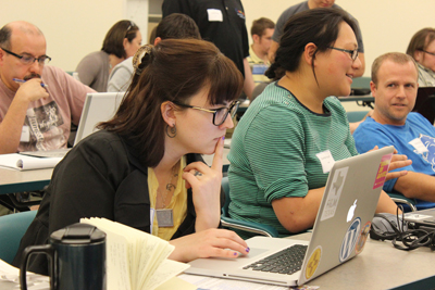 UNM students ponder the possibilities for app creation using open data.